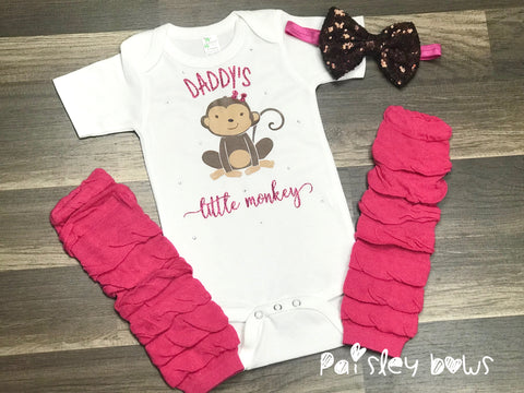 Daddy’s Little Monkey - Paisley Bows
