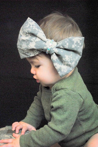 Army ACU Headband - Paisley Bows