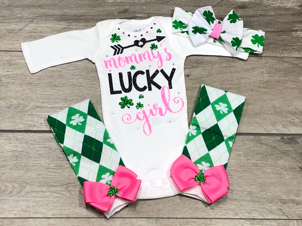 Mommy’s Lucky Girl - Paisley Bows