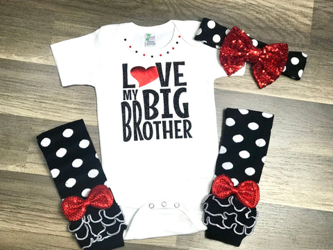 Love My Big Brother - Paisley Bows