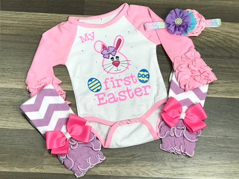 My First Easter 3pc Set - Paisley Bows