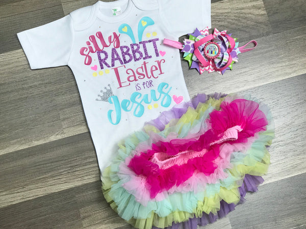 Silly Rabbit Easter Is For Jesus - Paisley Bows