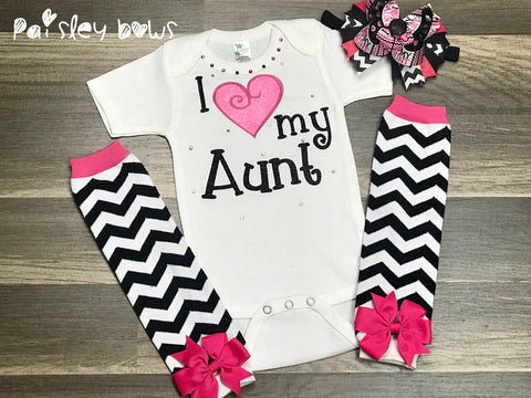 I Love My Aunt - Paisley Bows