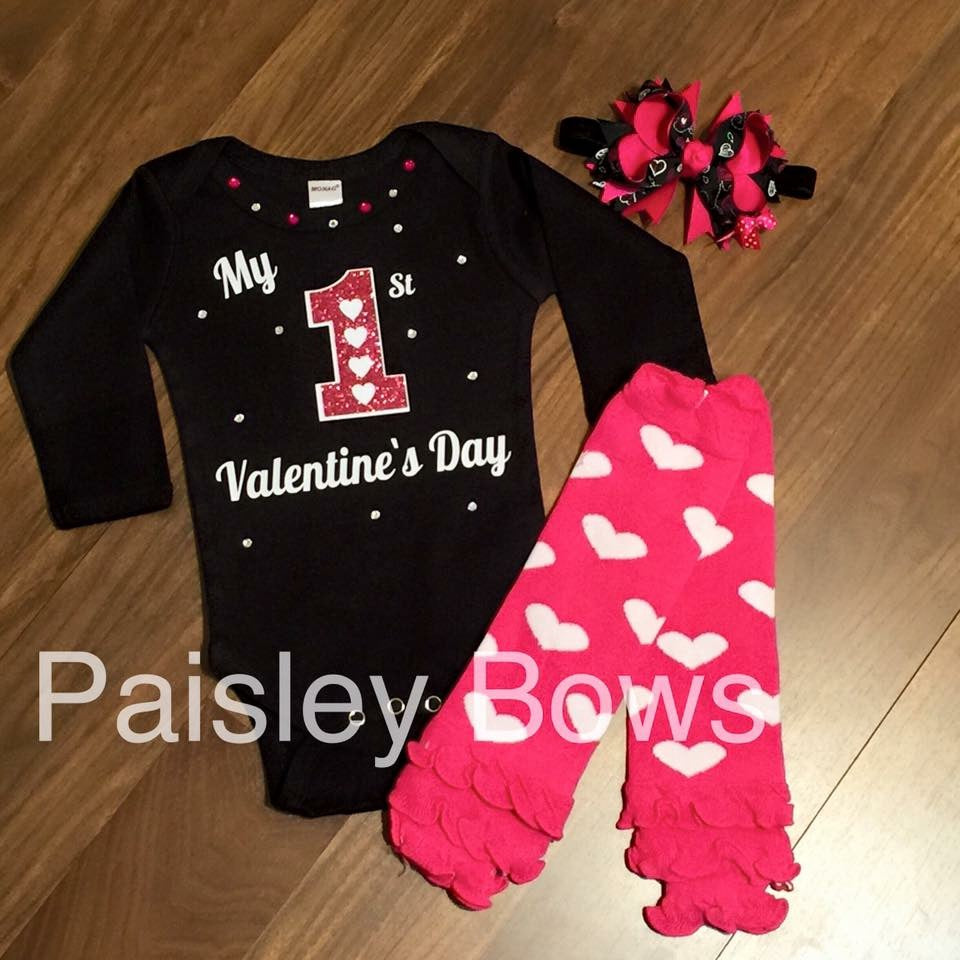 My 1st Valentine’s Day - Paisley Bows