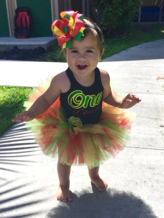 Tropical First Birthday Tutu Outfit - Paisley Bows