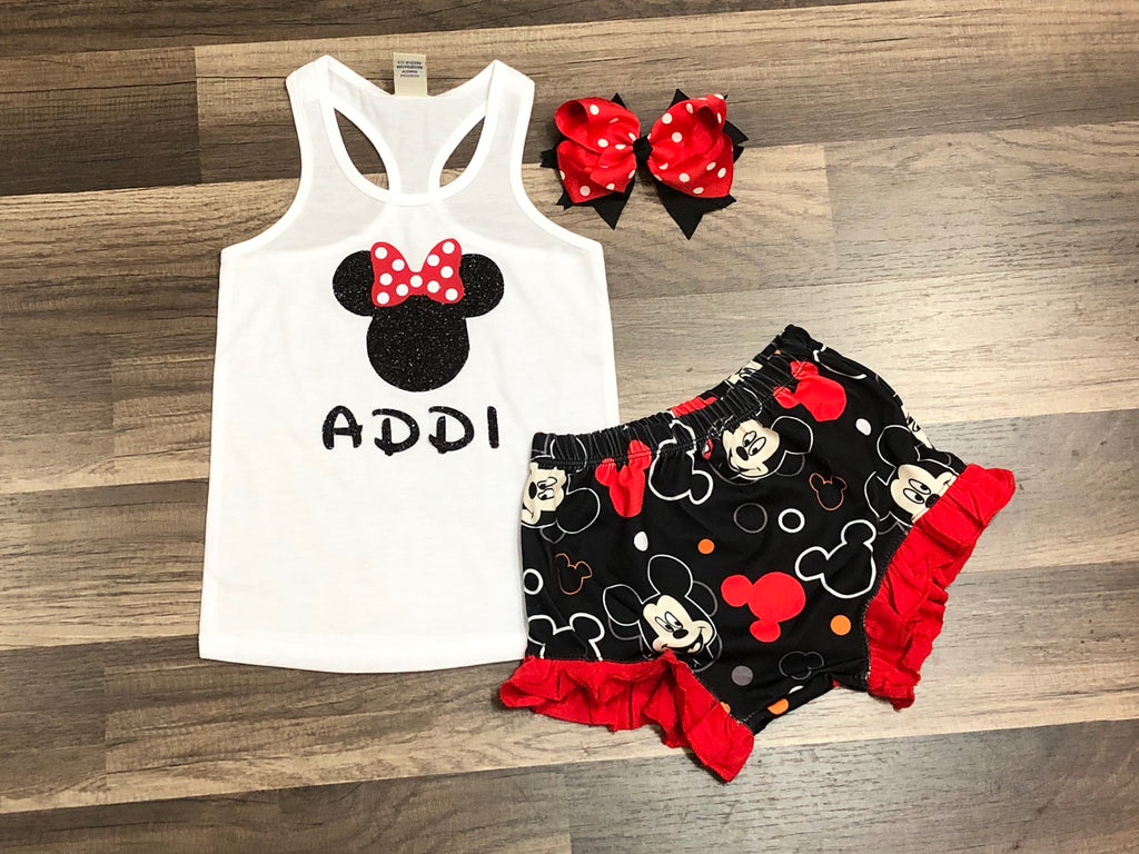 Custom Mickey Mouse Outfit - Paisley Bows