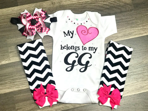 My Heart Belongs To My GG - Paisley Bows