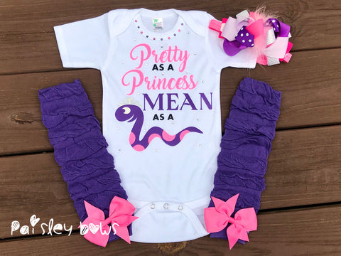 Pretty As A Princess Mean As A Snake - Paisley Bows