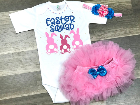 Easter Squad Skirted Bloomer Outfit - Paisley Bows