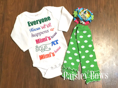 What Happens At Mimi's House - Paisley Bows