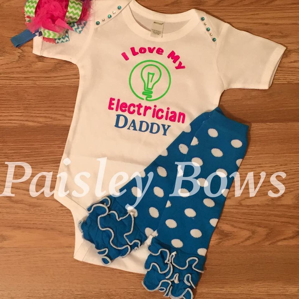 Electrician Daddy - Paisley Bows