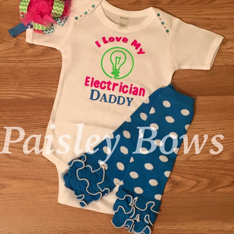 Electrician Daddy - Paisley Bows