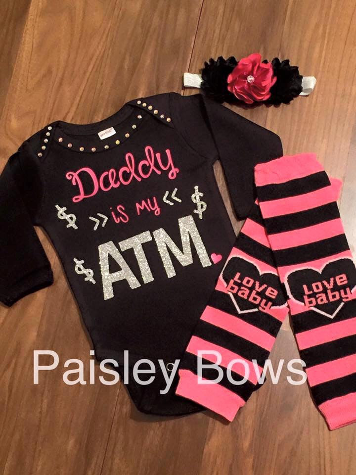 Daddy Is My ATM - Paisley Bows