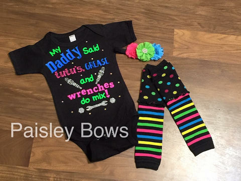 Tutu's and grease mechanic outfit - Paisley Bows