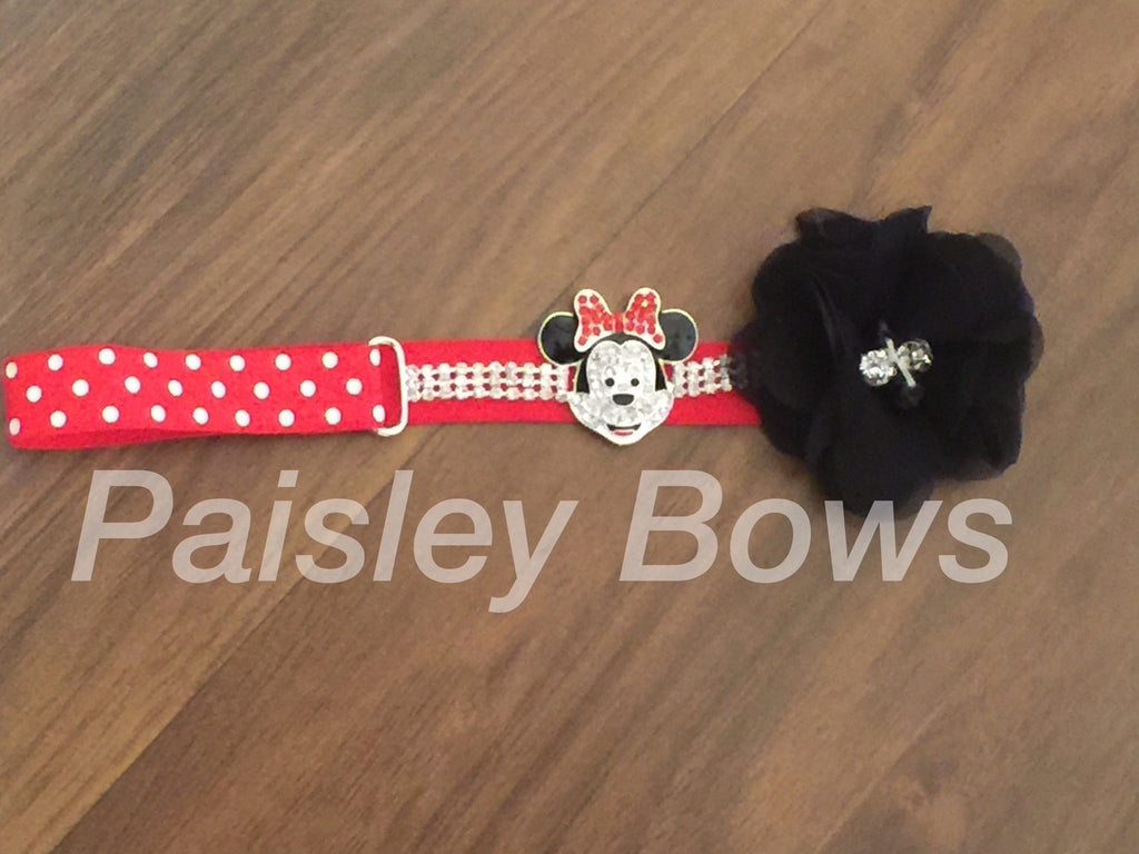 Minnie Mouse Rhinestone Headband - Paisley Bows