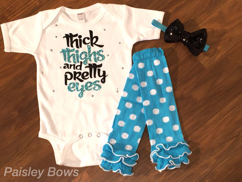 Thick Thighs And Pretty Eyes - Paisley Bows