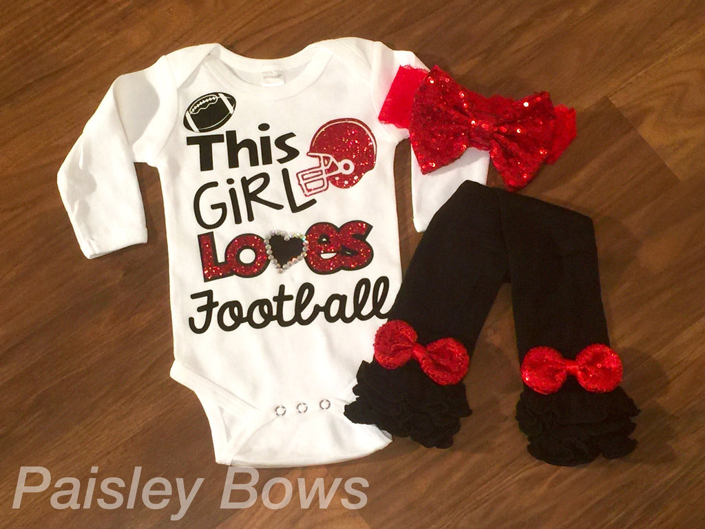 This Girl Loves Football - Paisley Bows