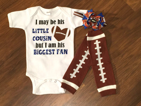 Customizable Football Cousin top or outfit - Paisley Bows