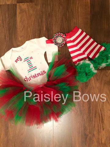 My 1st Christmas - Paisley Bows