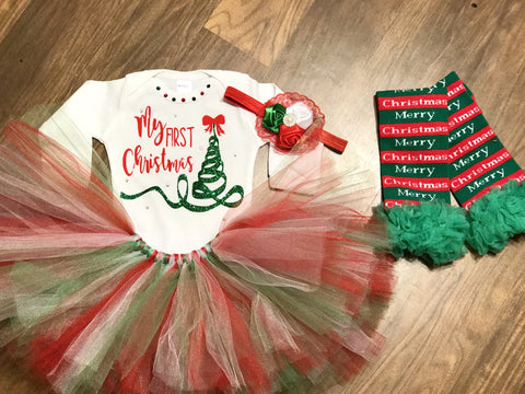 Baby's First Christmas - Paisley Bows