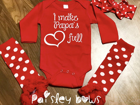 I Make Papa's Heart Full - Paisley Bows