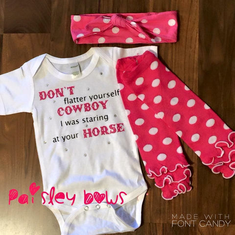 Don't Flatter Yourself Cowboy - Paisley Bows