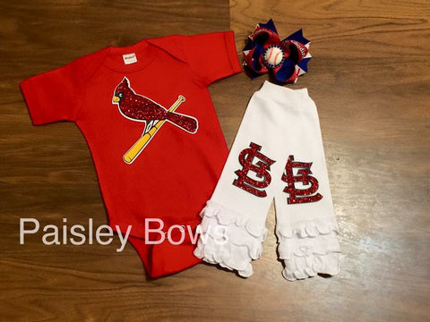 Cardinals Girl - Paisley Bows