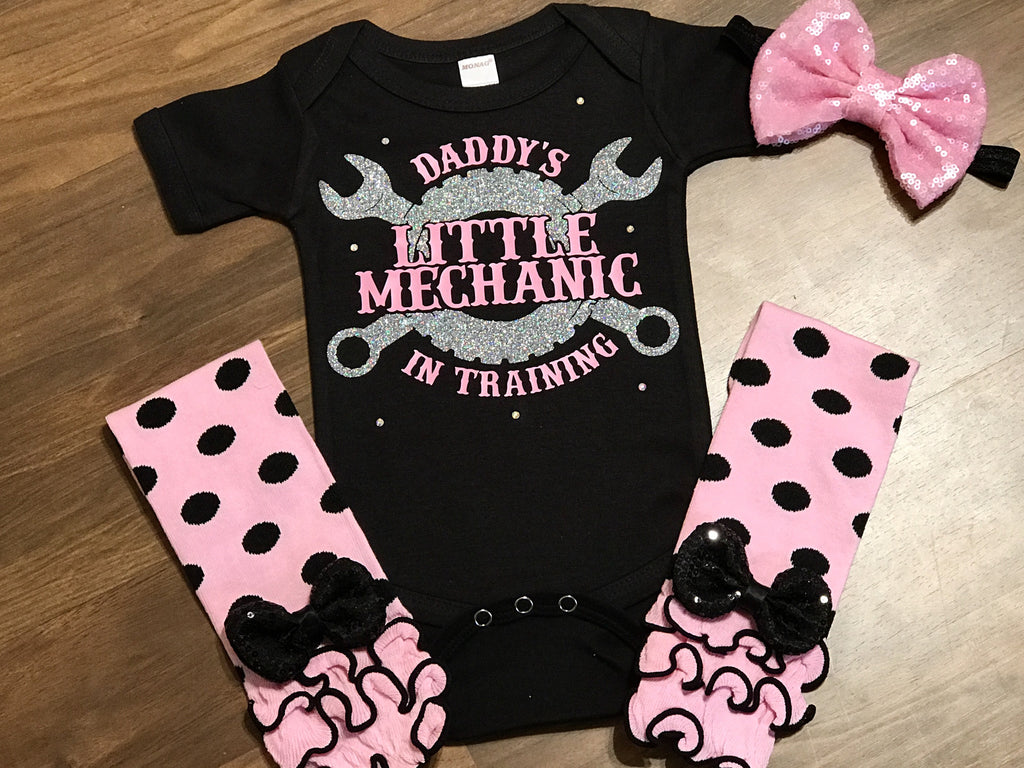 Daddy's Little Mechanic - Paisley Bows