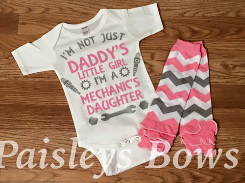 I'm Not Just Daddy's Little Princess Is A Mechanic's Daughter - Paisley Bows
