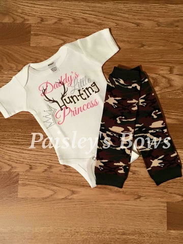 Daddy's Little Hunting Princess - Paisley Bows