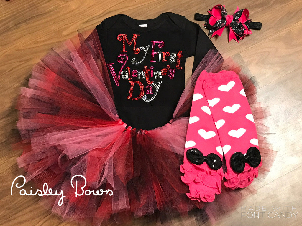 My First Valentine's Day - Paisley Bows