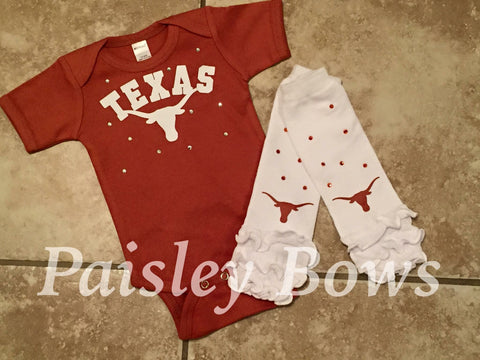 Texas longhorns - Paisley Bows