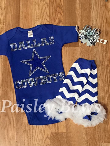 Dallas Cowboys Rhinestone Outfit - Paisley Bows