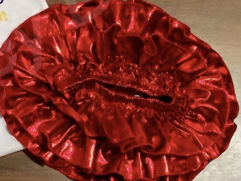 Red metallic skirted bloomers - Paisley Bows