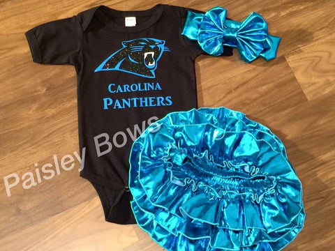 Carolina Panthers - Paisley Bows