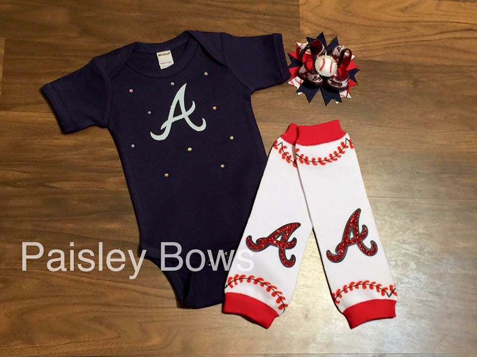 Atlanta Braves Glitter Outfit - Paisley Bows