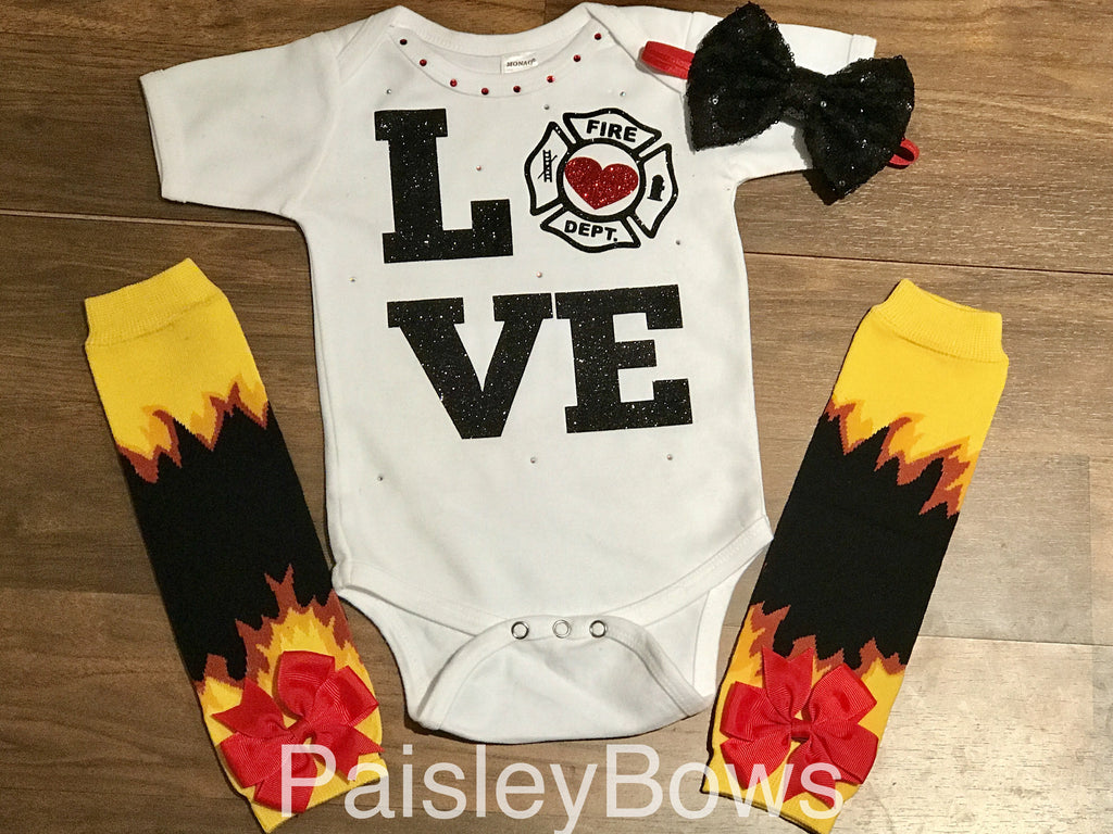 Firefighter Love - Paisley Bows
