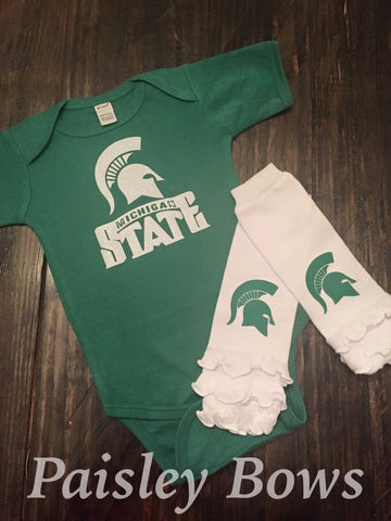 Michigan State - Paisley Bows