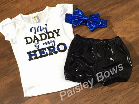 My Daddy is my Hero - Paisley Bows
