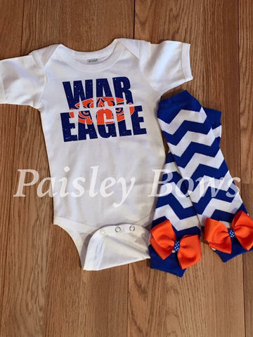 Auburn War Eagle - Paisley Bows