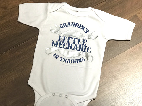 Grandpa's Little Mechanic In Training - Paisley Bows