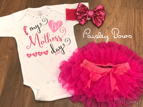 My First Mother's Day - Paisley Bows