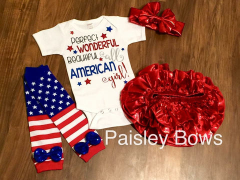 Perfect All American Girl - Paisley Bows