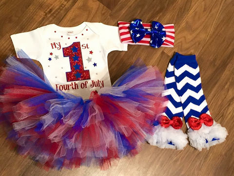 My First Fourth Of July - Paisley Bows