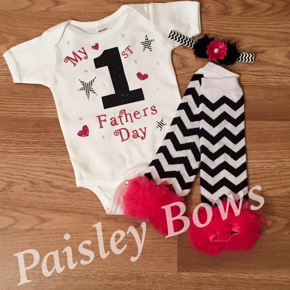 My 1st Father's Day - Paisley Bows