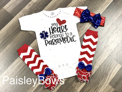 My Heart Belongs To A Paramedic - Paisley Bows