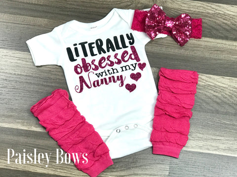 Literally Obsessed With My Nanny - Paisley Bows