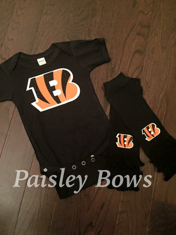 Bengals Football - Paisley Bows
