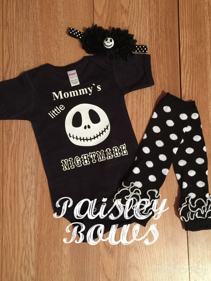 Black and White Mommy's Little Nightmare - Paisley Bows