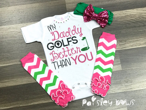 My Daddy Golfs Better Than You - Paisley Bows